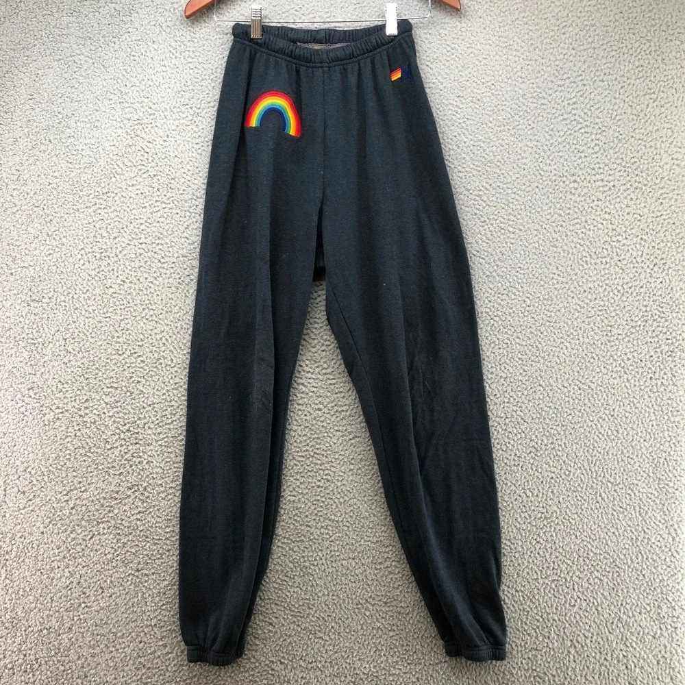 Aviator Nation Sweatpants Joggers Womens‎ XS Bundle Multicolor Rainbow Logo 4pk